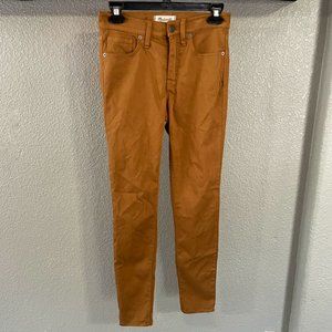 Madewell 9” High-Rise Skinny Jeans Brown Size 26